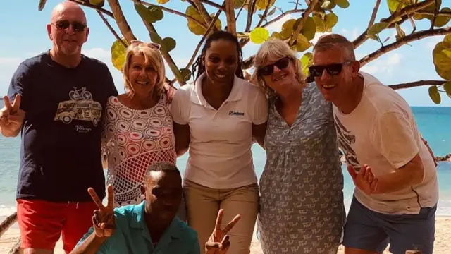 Lynn and friends in St Lucia