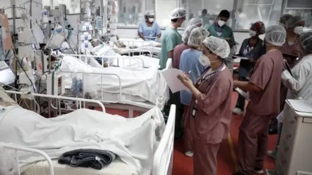 A critical care bed in Brazil