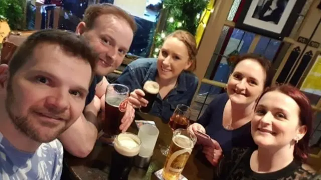 Steph and her friends in Dublin