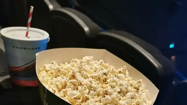 Drink and popcorn at the cinema