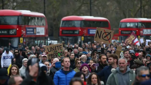 Anti-lockdown protest in London