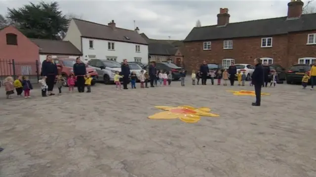 Children and staff at Smisby Day Nursery