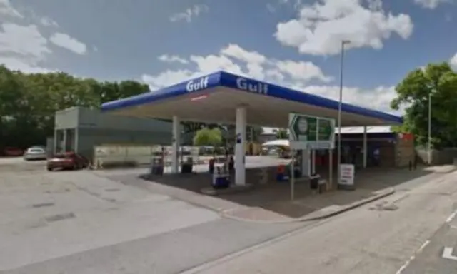 Gulf petrol station on Lea Road