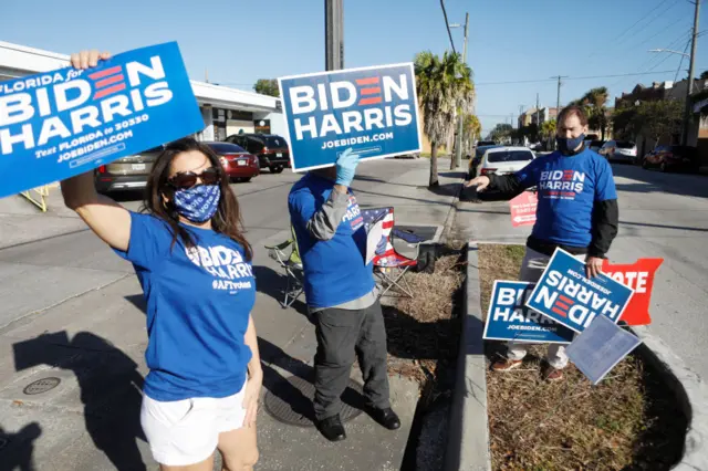 Biden campaigners in Florida