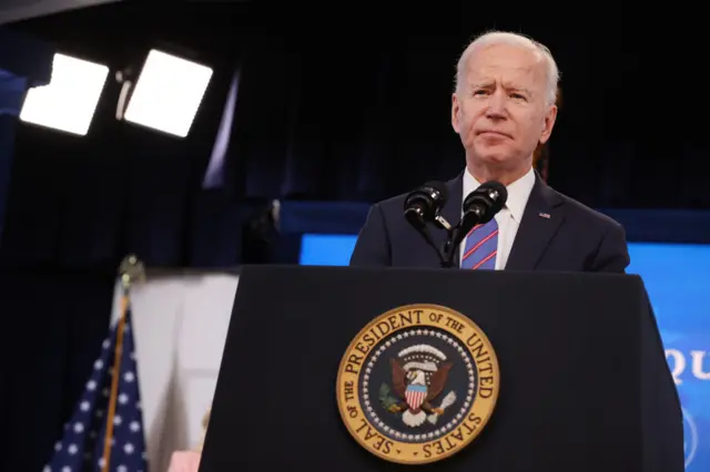 Biden at a press event yesterday