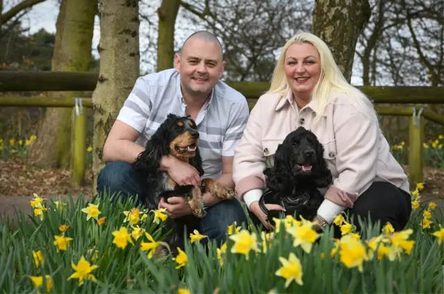 Kirk Stevens and his partner Laura Hoyle