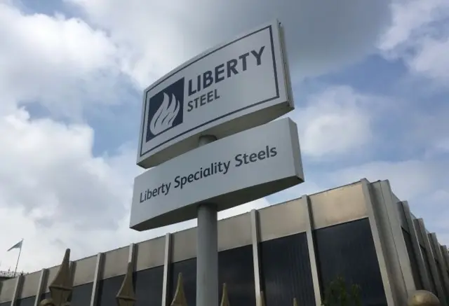 Liberty Steel sign Stocksbridge