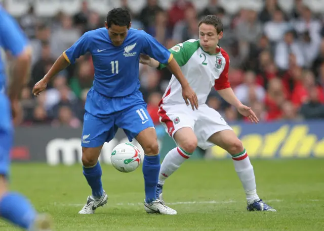 Chris Gunter v New Zealand on his debut