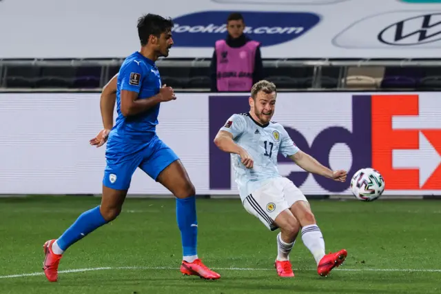 Scotland's Ryan Fraser (right) scored the visitors' equaliser