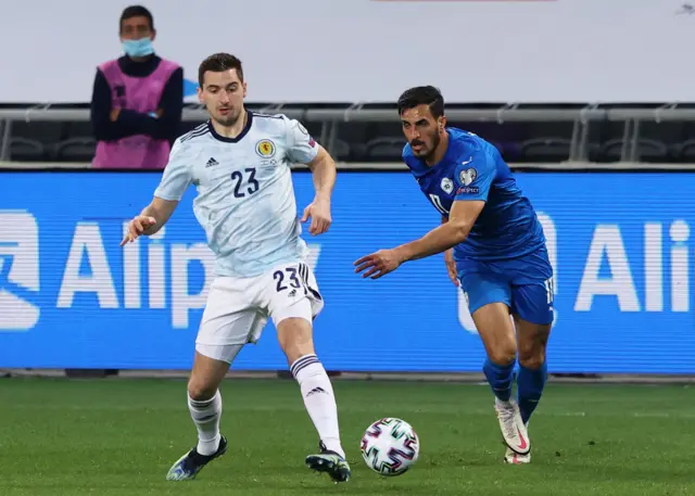 Scotland's Kenny McLean (left) competes with Hatem Abd-Elhamed