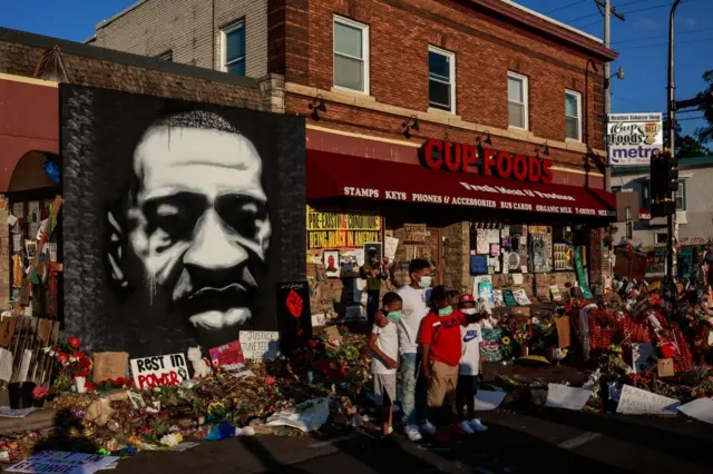 The intersection where Floyd died became a memorial to him