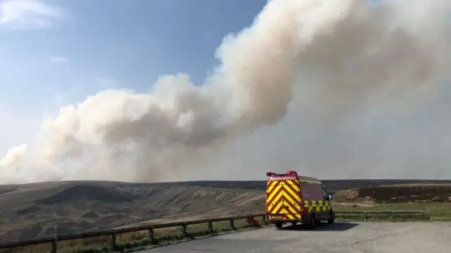 Smoke over Marsden Moor