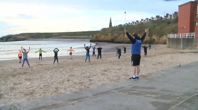 Beach fit bootcamp at Cullercoats