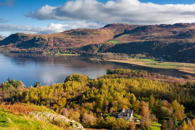 Derwent Water from the eastern slope of Catbells