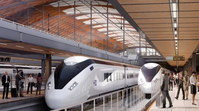 Artist's impression of Birmingham Curzon St HS2 station
