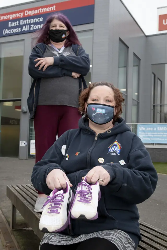 Picture (front to rear): Vikki Morris, Sally Williamson