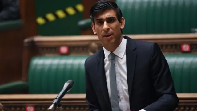 Rishi Sunak in the House of Commons