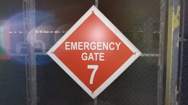 Perimeter gates at East Midlands Airport
