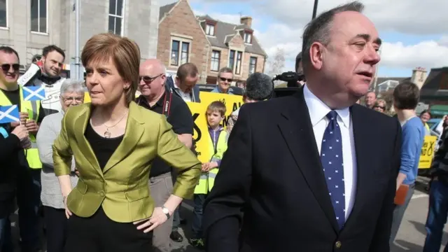 Nicola Sturgeon and Alex Salmond in 2014