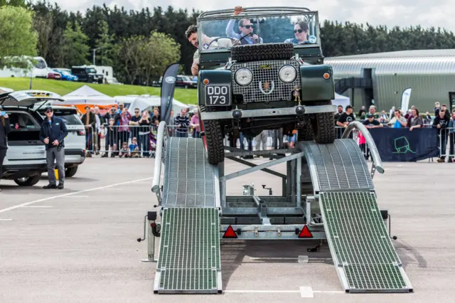 Former Land Rover show at the site