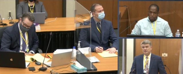 Court TV screenshot of Derek Chauvin's trial