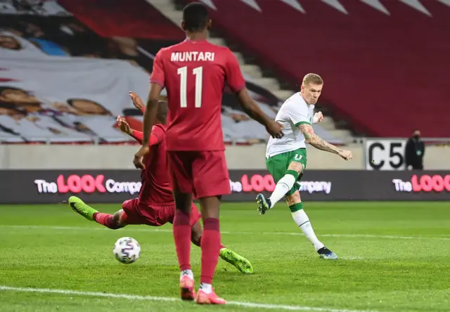 James McClean scores for Republic of Ireland v Qatar