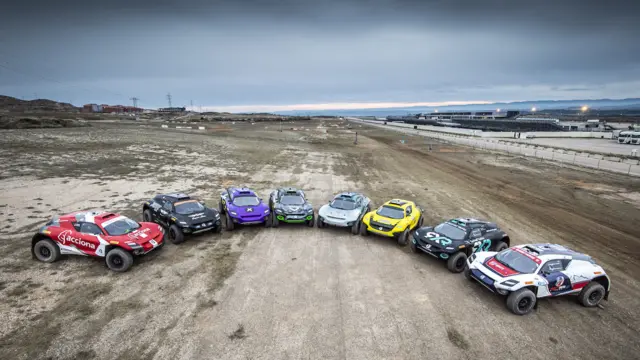 Extreme E cars at a test event