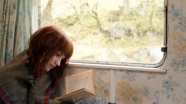 Woman reading a book