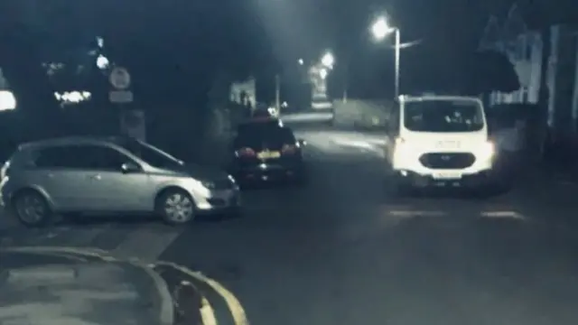 Police stopping cars on a ghost hunt