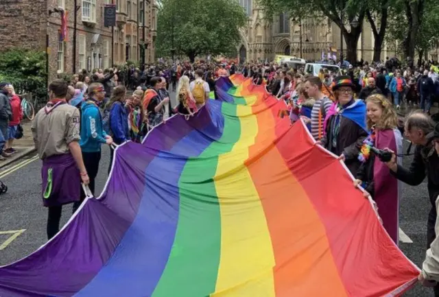 Pride event in York in 2019