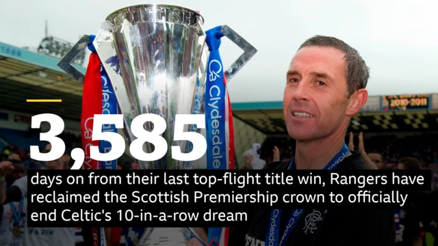 3,585 days from Rangers last title win