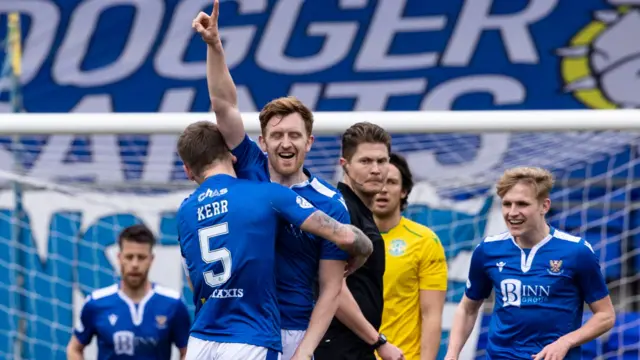 Liam Craig celebrates his goal for St Johnstone