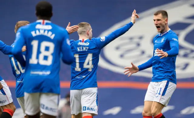 Ryan Kent celebrates his goal