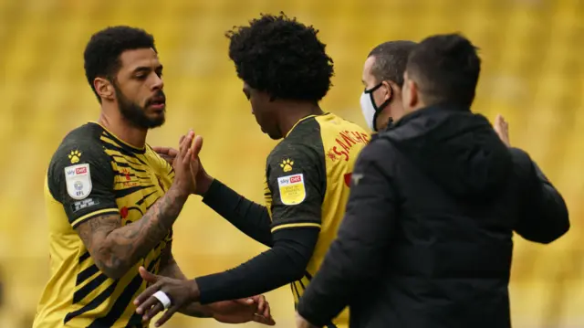 Carlos Sanchez comes on for Watford