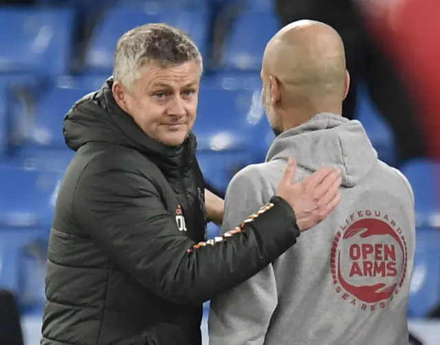 Ole Gunnar Solskjaer and Pep Guardiola