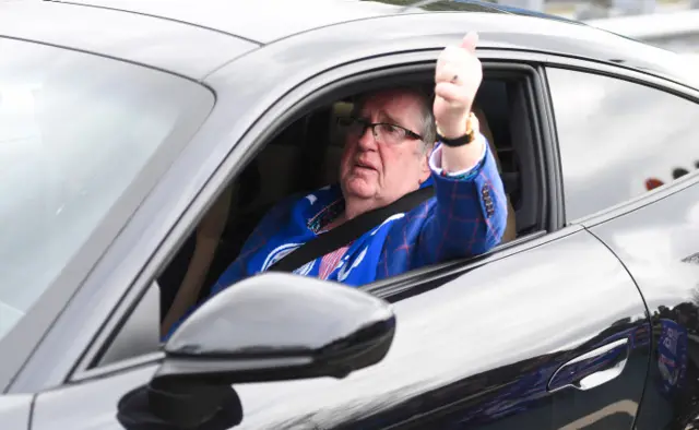 Rangers chairman Douglas Park arrives at Auchinhowie