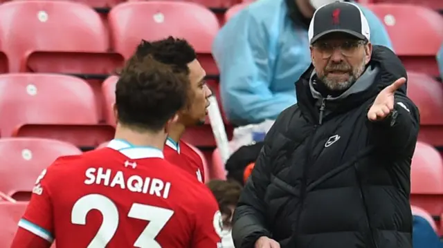 Jurgen Klopp, Trent Alexander-Arnold, Xherdan Shaqiri