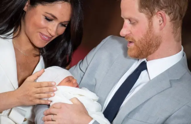 Meghan and Harry with Archie