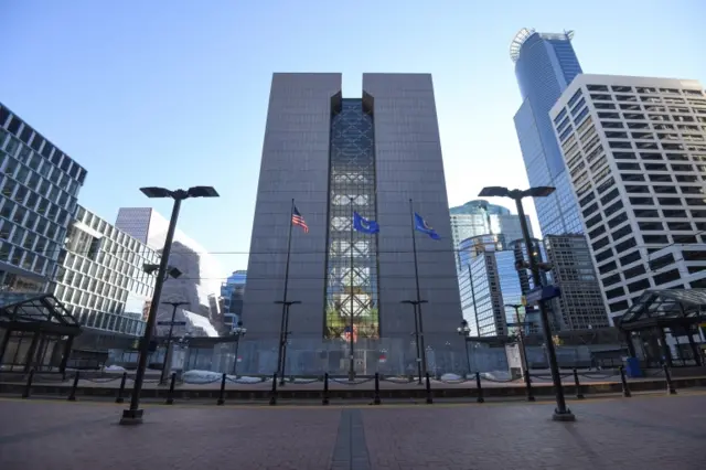 Security has been heightened at the Hennepin County Government Center in Minneapolis