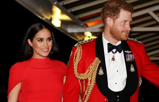 The Duke and Duchess of Sussex attend The Mountbatten Festival of Music in London in March 2020