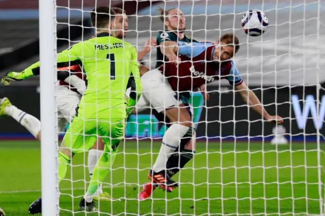 Craig Dawson scores a header