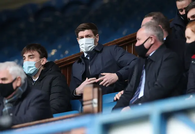 Steven Gerrard in a mask