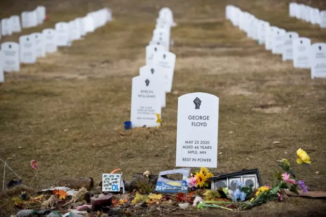 The memorial includes the names of others who died in police encounters