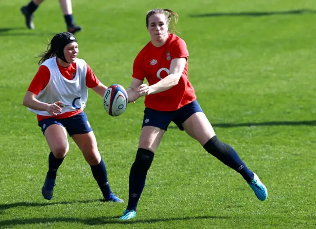 Emily Scarratt in training