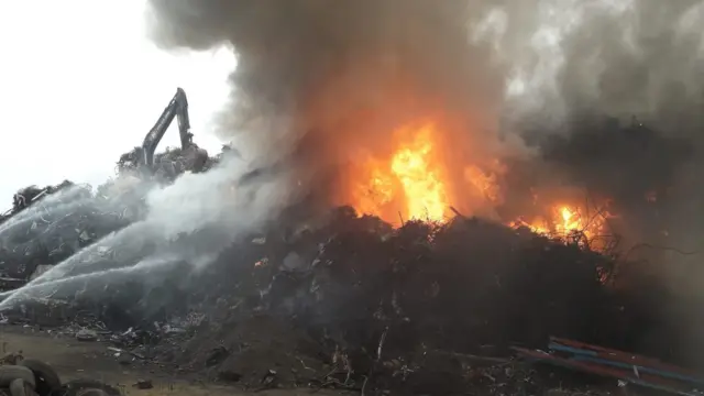 The scrap metal fire