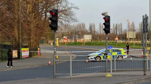 Police cordon at scene