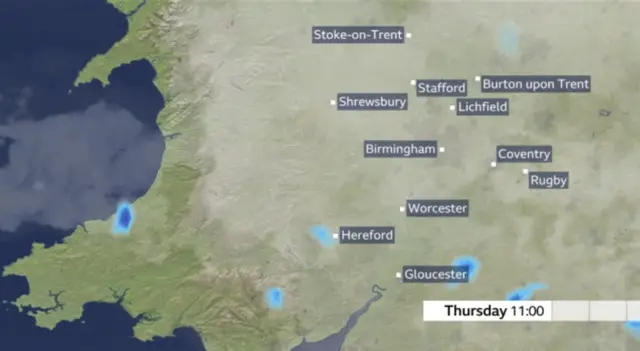 West Midlands Thursday weather