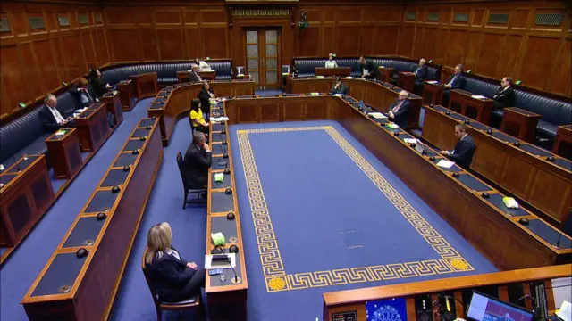 MLAs in the Northern Ireland Assembly chamber