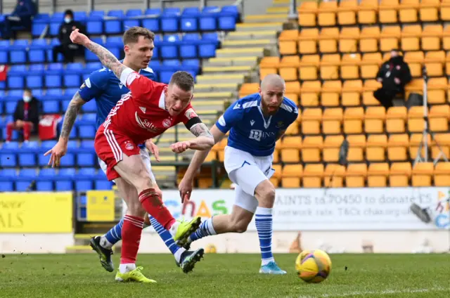 Jonny Hayes scores Aberdeen's opening goal