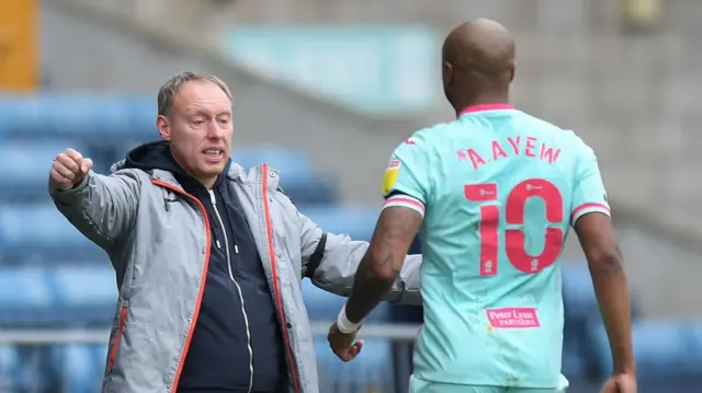 Swansea head coach Steve Cooper celebrates